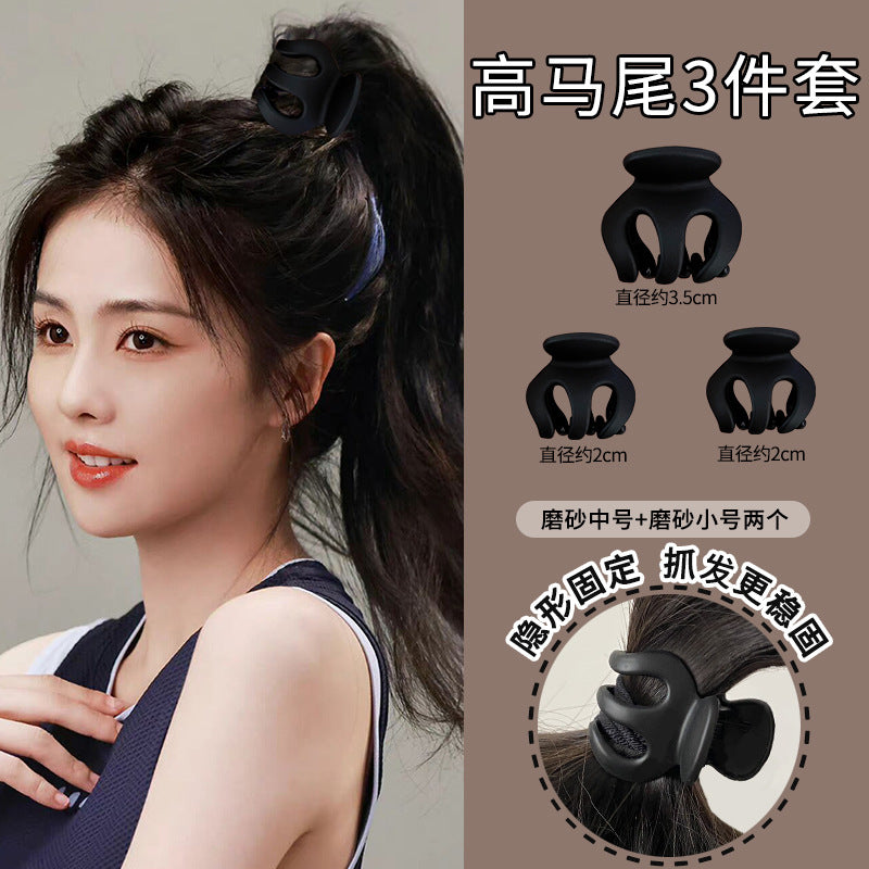 Wholesale High Horse Tail Fixed Pumpkin Resin Hair Clips